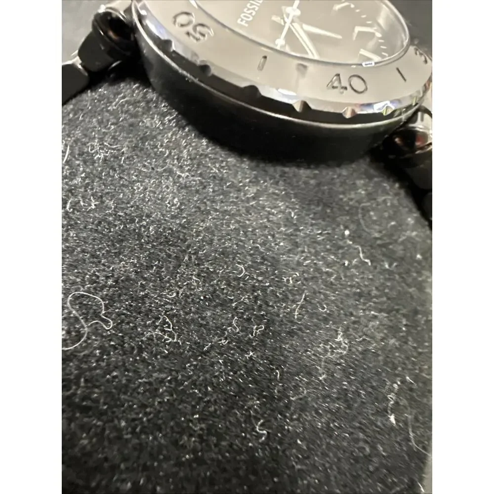 Women’s Fossil CE-1029 All Black 34mm Case 5.5-5.75” Band New Battery (G4)